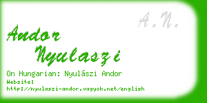 andor nyulaszi business card